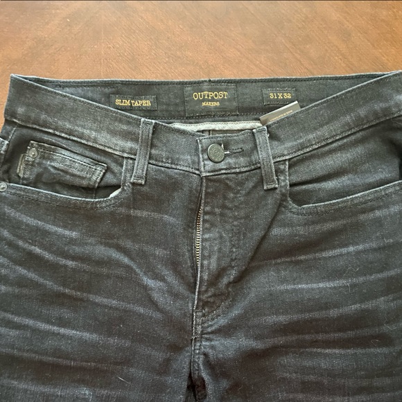 OutPost Makers (Buckle) Black Slim Taper Jeans - Size 31 x 32 - Picture 1 of 3